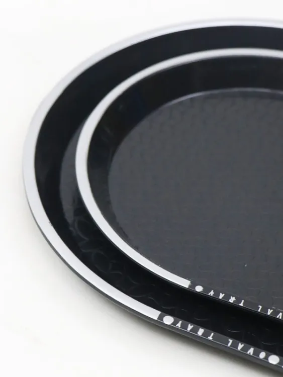 New Oval Stylish Tray In Black Color For Kitchen & Dining Decorative Tray, Oval Tray , Home Decor Premium Quality Oval Shape Serving Tray, Umrah saughat tray, hajj saughat tray - Image 3