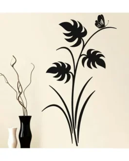 Wooden Flower Leaves Wall Sticker