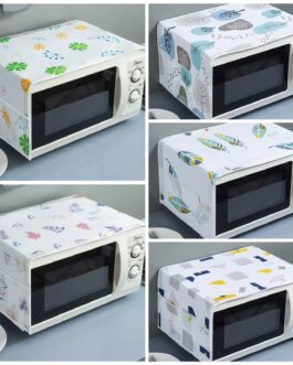 Oven Cover Kitchen Microwave Cover Waterproof Oil Dust Double Pockets Microwave Oven Cover (Random Design)