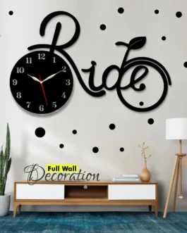 Ride Cycle Wooden Wall Clock