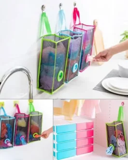 Mesh Hanging Kitchen Garbage Bag Storage