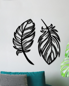 Wooden Leafs Wall Arts Decoration (2pc Set)