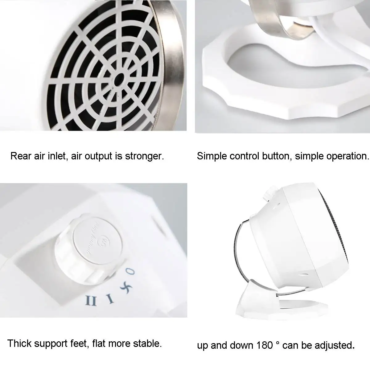 Miniature heater model WG-089.. Flexible 1800W Portable Electric Heater Fan - Image 2