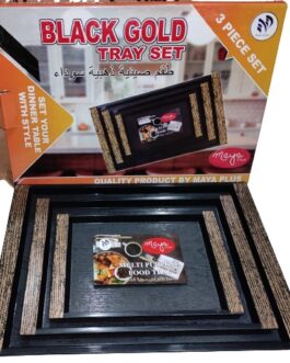 (Pack of 3 gift Set) Multipurpose Food Tray – Serving Tray – Wooden Texture Plastic Tray – Food Tray