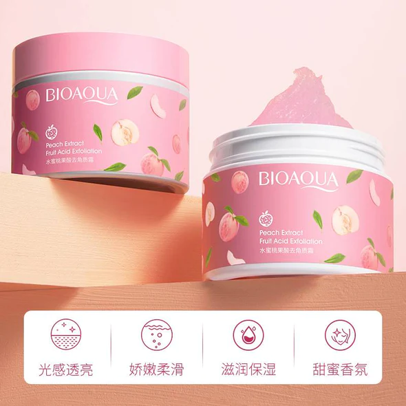 Bioaqua Rice Gel and Peach Gel Extract Acid Exfoliating Face Gel Cream - Image 5
