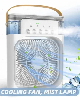 Portable Air Conditioner Fan: USB Electric Fan with LED Night Light, Fine Mist Water, and Humidifier Function | Led Night Light Water Mist