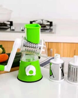 3 In 1 Manual Rotary Vegetable Drum Cutter   Slicer Kitchen Gadget Food Processor   (random color )