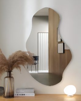Acrylic Silver Bala Irregular Shaped Mirror Wall Sticker
