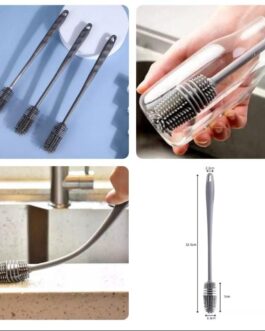 Silicone Bottle Cleaning Brush With Long Handler Milk Bottle Brush , Cup Brush