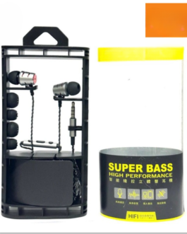 High Quality Super Bass Wired Hands free/ Earphones - In-Ear with 4 Muffs for every Ear size - (Random Colors)