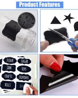 28pcs/set Jars Labels Erasable Chalkboard Labels Waterproof Sticker Craft Kitchen Blackboard Sticker Bottles Tag