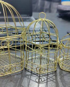 Metallic bird Cages for home decor and gift (pack of 3)