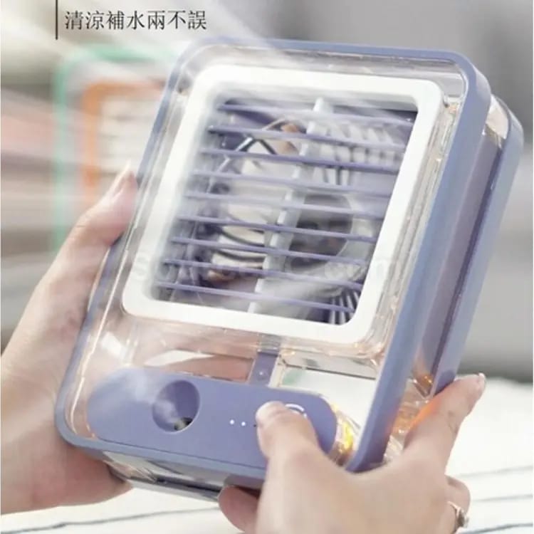 Rechargeable Mini Mist Humidifier Fan Portable Desktop Air Conditioner USB Mini Air Cooler Fan - Image 2