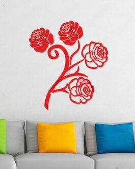 Rose Flower Acrylic Wall Sticker