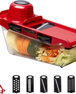 10 in 1 Mandoline Slicer Vegetable Cutter with Stainless Steel Blade Manual Potato Peeler Carrot Cheese Grater Dicer Kitchen Tool