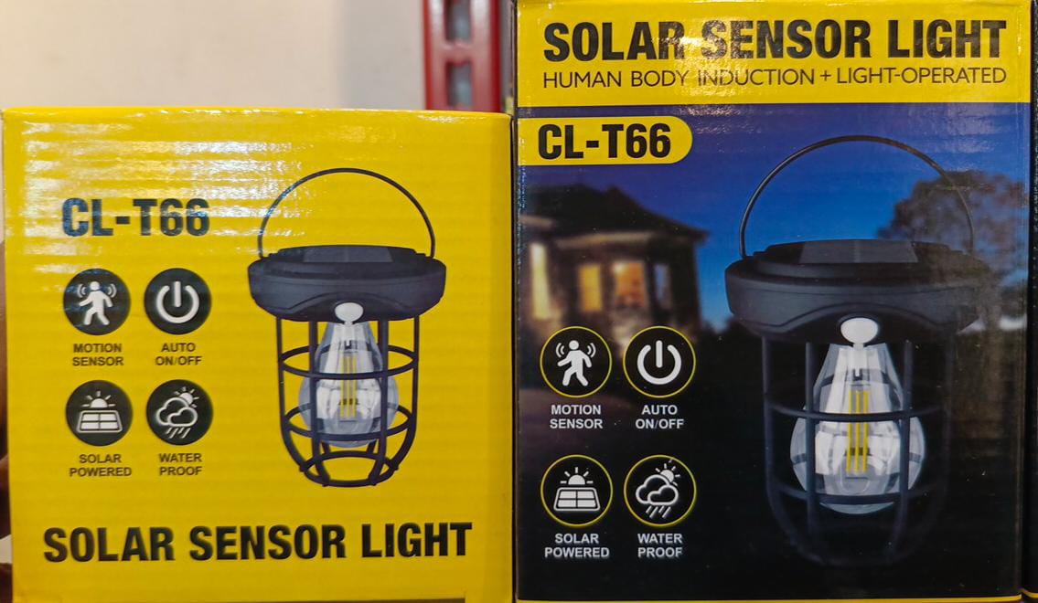 1pc Solar Powered Outdoor Camping Lamp With Motion Sensor & Tungsten Wire, - Image 3