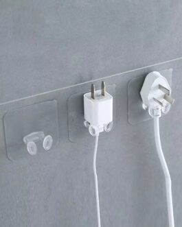 ( Pack of 4 ) Transparent Hook Strong Self Adhesive Door Wall Hangers Towel Handbag