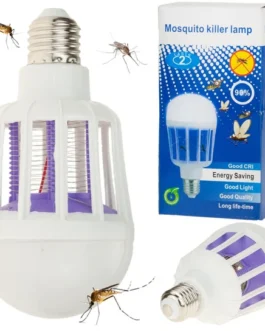 2 Pack Bug Zapper Light Bulbs, 2 in 1 Mosquito Light Bulb, Flying Insect Trap UV LED Lamp for Patio and Indoor