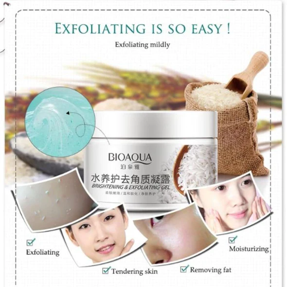 Bioaqua Rice Gel and Peach Gel Extract Acid Exfoliating Face Gel Cream - Image 7
