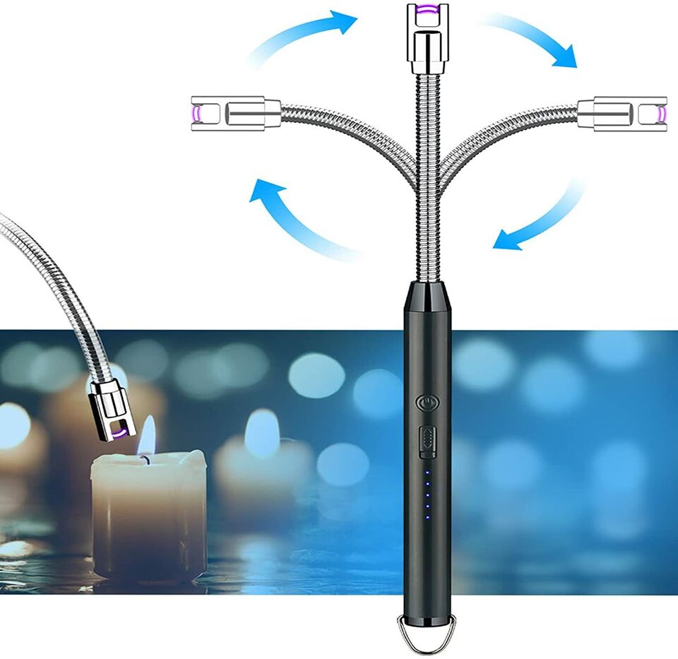 Electric Lighter Rechargeable USB, With 360ԍFlexible Long Neck Flameless Lighter